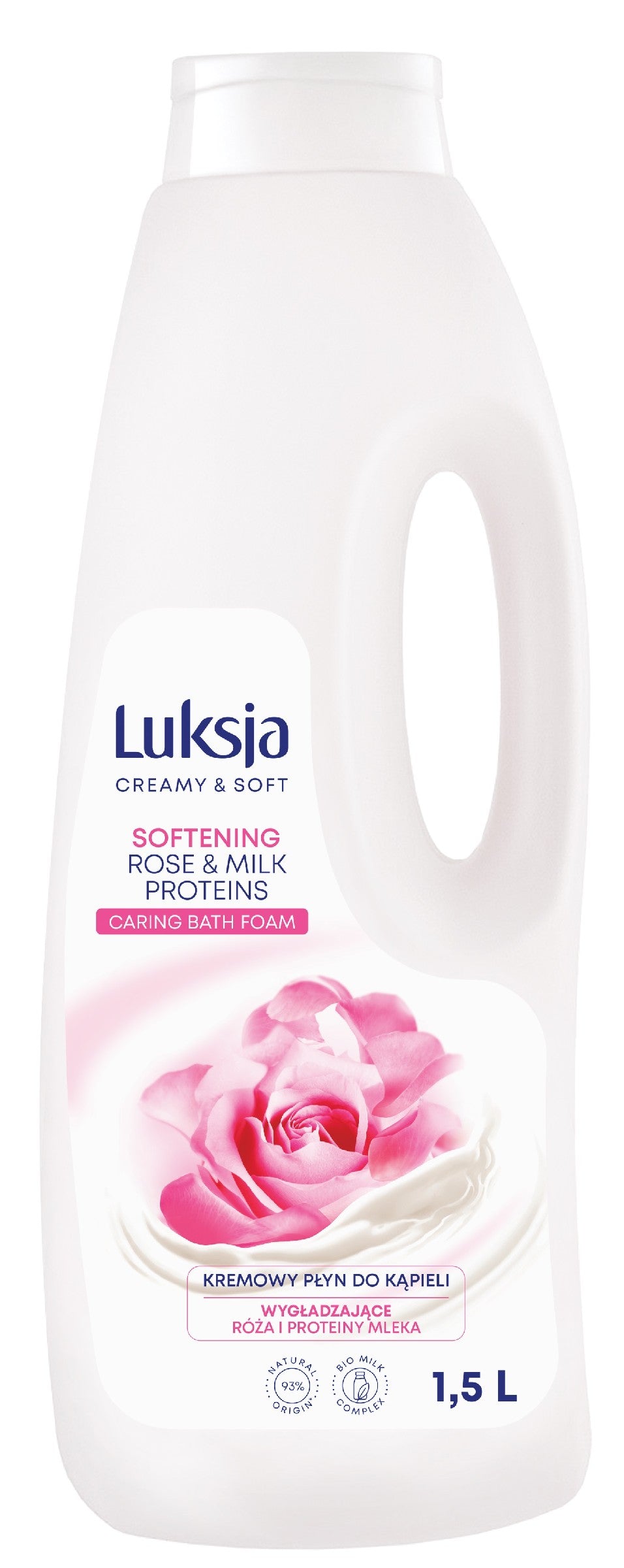 LUKSJA Creamy & Soft Creamy Softening bath liquid - Rose & Protein Milk 1500 ml | Vaistine1.lt | WestPharmacy.eu