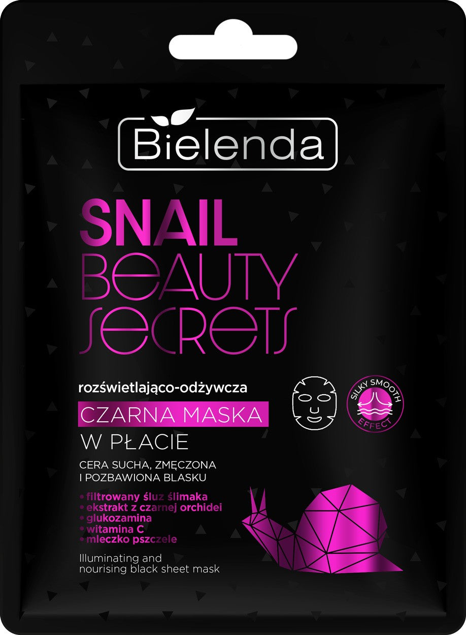 BIELENDA SNAIL BS Brightening and nourishing black sheet mask | Vaistine1.lt | WestPharmacy.eu