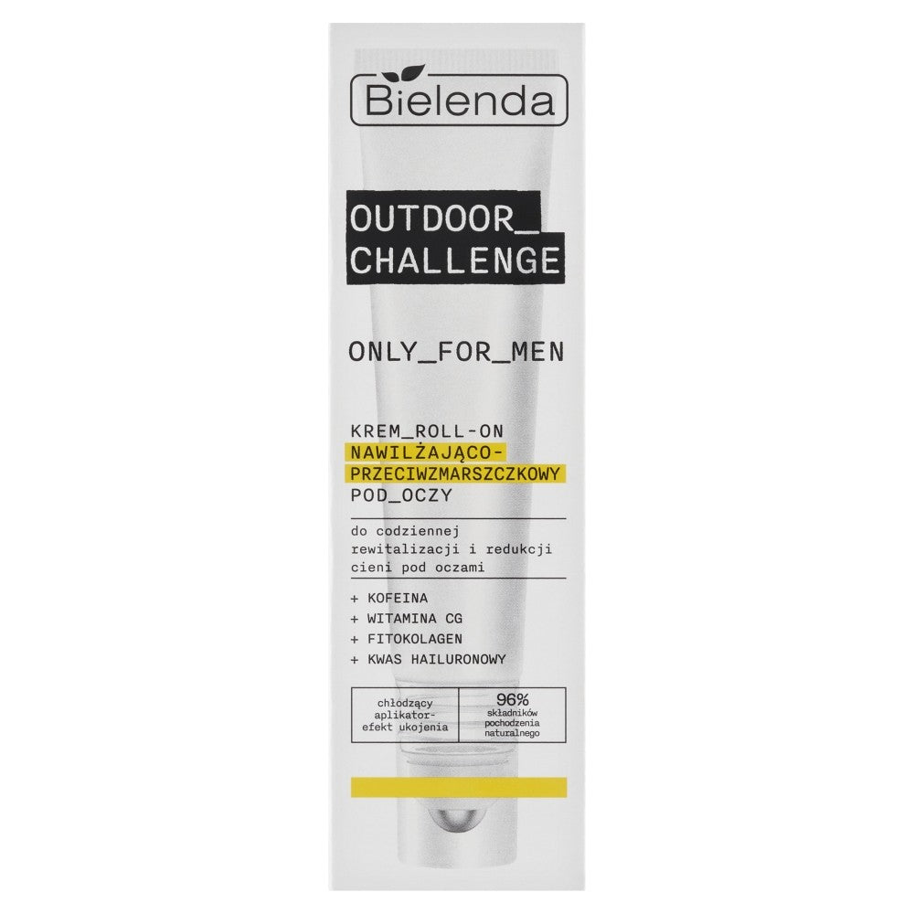 BIELENDA Only For Men Outdoor Challenge Moisturizing-Anti-Wrinkle Roll-On Eye Cream for Men 15 ml | Vaistine1.lt | WestPharmacy.eu