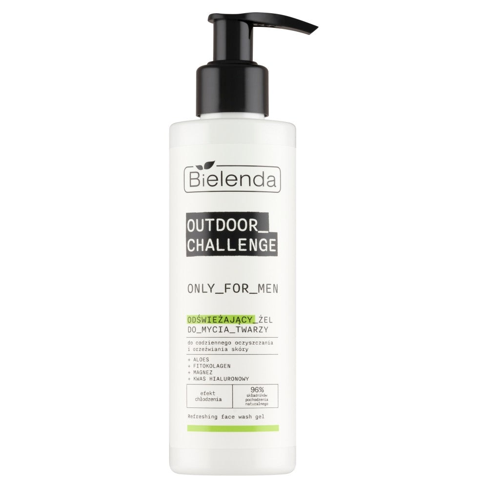 BIELENDA Only For Men Outdoor Challenge Refreshing Face Wash Gel for Men 190 ml | Vaistine1.lt | WestPharmacy.eu