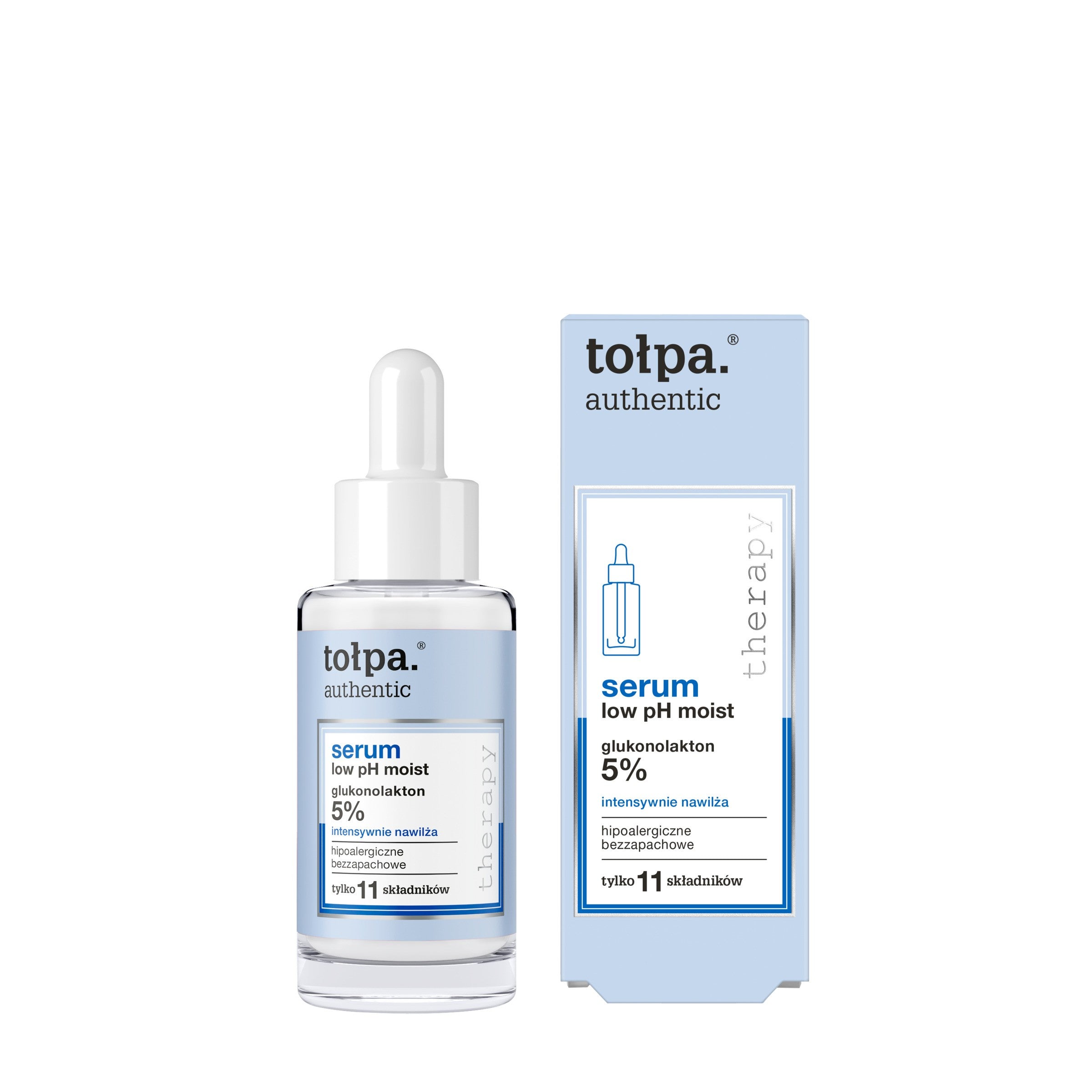 TOŁPA Authentic Low pH Moist face serum - intensively moisturizes (5% gluconolactone) 30 ml | Vaistine1.lt | WestPharmacy.eu