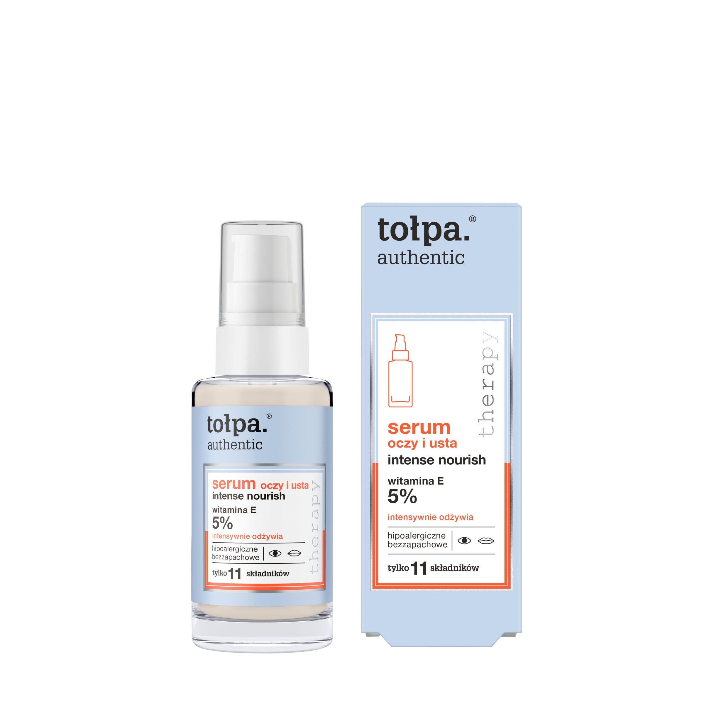 TOŁPA Authentic Serum eyes and lips Intense Nourish - intensively nourishes (5% beta-vitamin E) 30 ml | Vaistine1.lt | WestPharmacy.eu
