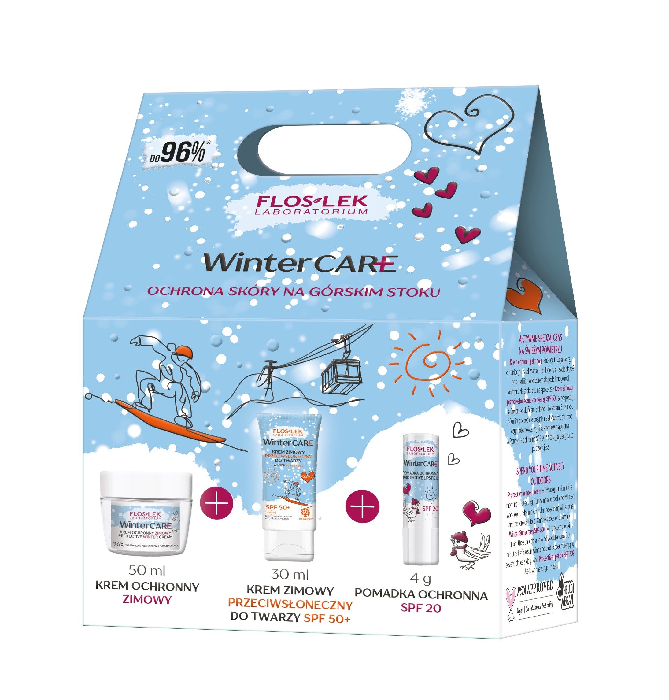 winter protective cream + protective lip balm spf 20 + winter sunscreen cream for face spf 50+ | Vaistine1.lt | WestPharmacy.eu