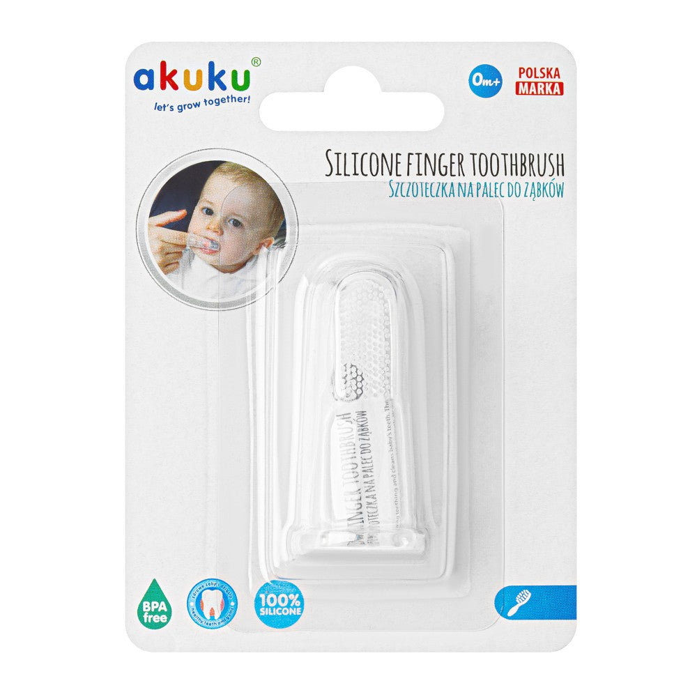 AKUKU Silicone toothbrush for finger cleaning teeth for infants (0393) | Vaistine1.lt | WestPharmacy.eu
