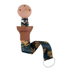 AKUKU Ribbon with pacifier clip Leaves (a0583) | Vaistine1.lt | WestPharmacy.eu