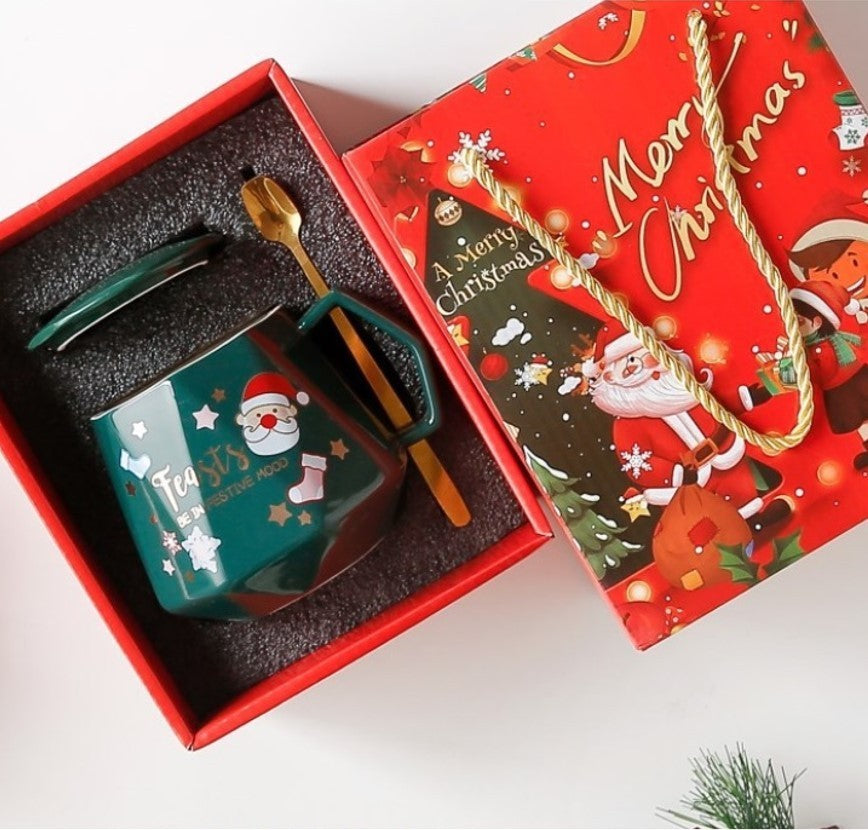 ECARLA Christmas mug with lid and spoon - green KB08ZIE 225 ml | Vaistine1.lt | WestPharmacy.eu