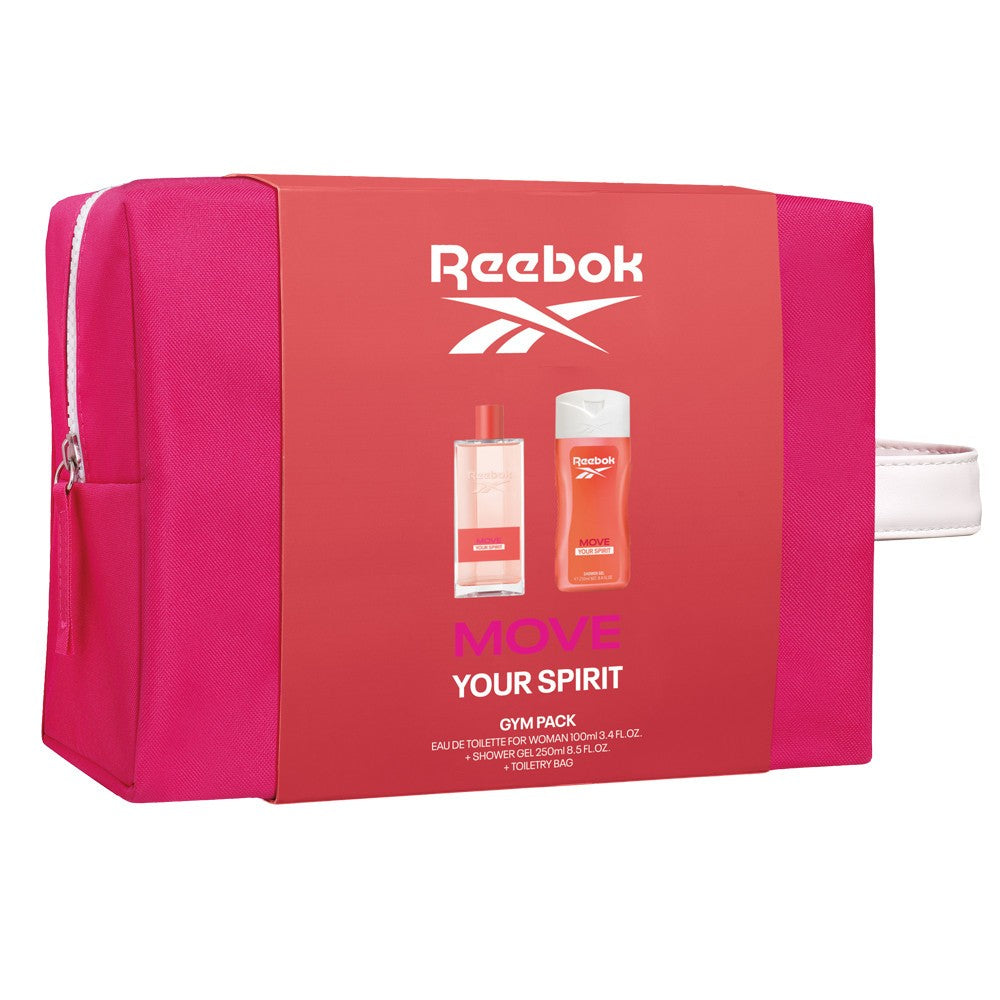 REEBOK Move Your Spirit Gift set - cosmetic bag (eau de toilette 100ml + shower gel 250ml) - women's | Vaistine1.lt | WestPharmacy.eu