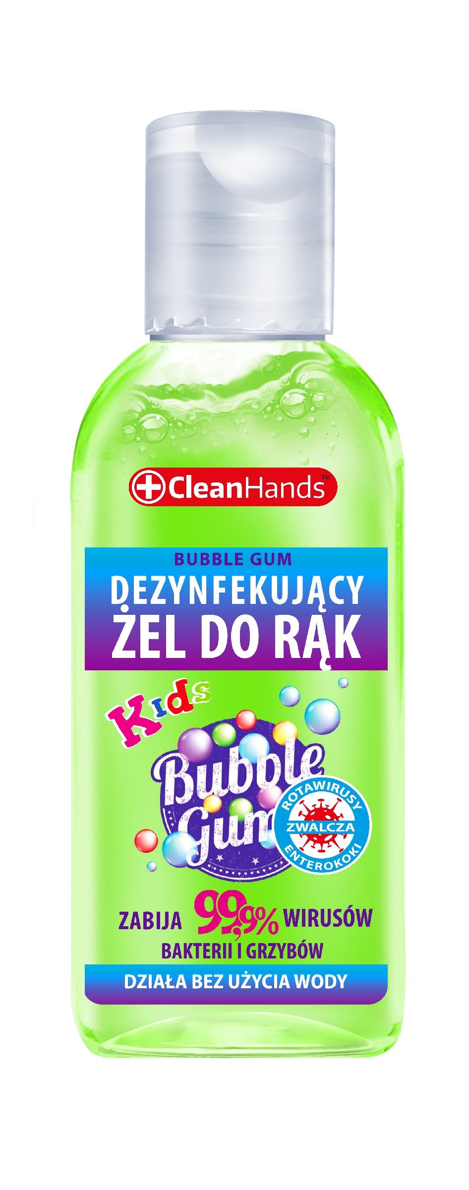 CLEAN HANDS Hand disinfectant gel for children - Bubble Gum 50 ml | Vaistine1.lt | WestPharmacy.eu