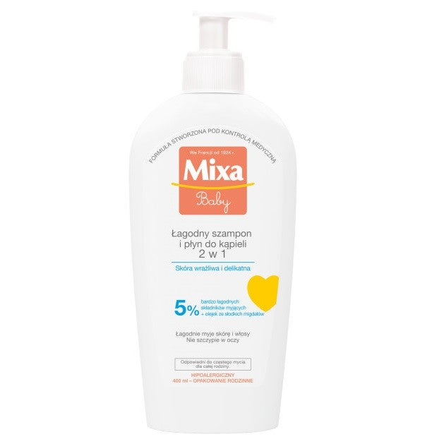 MIXA Baby Shampoo 2in1, 400 ml | Vaistine1.lt | WestPharmacy.eu