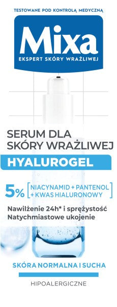 MIXA Hyalurogel Serum moisturizing for normal and sensitive skin, 30 ml | Vaistine1.lt | WestPharmacy.eu