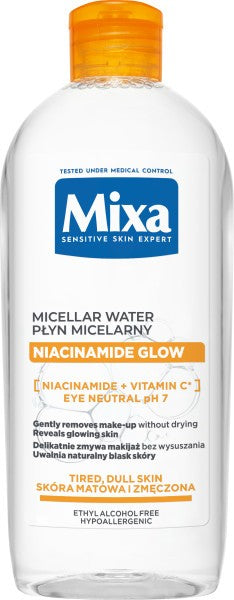 MIXA Niacinamide Glow Micellar Water for dull and tired skin, 400 ml | Vaistine1.lt | WestPharmacy.eu