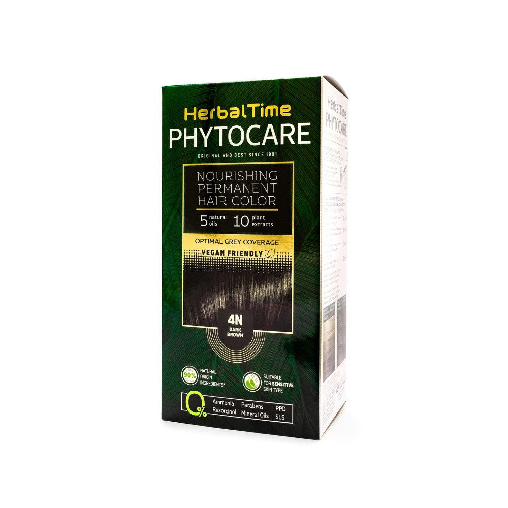 HERBAL TIME Phytocare Natural Hair Color 4N Dark Brown | Vaistine1.lt | WestPharmacy.eu