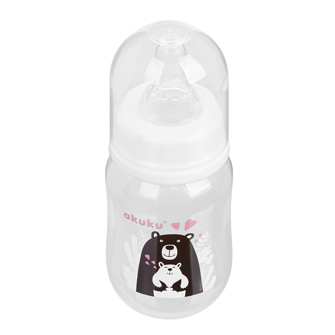 AKUKU Baby feeding bottle - Black bear 125ml | Vaistine1.lt | WestPharmacy.eu