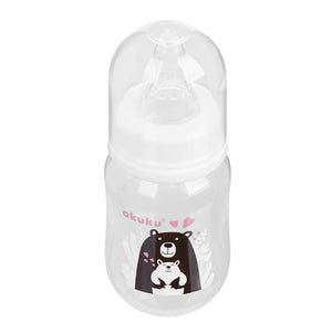 AKUKU Baby feeding bottle - Black bear 125ml | Vaistine1.lt | WestPharmacy.eu