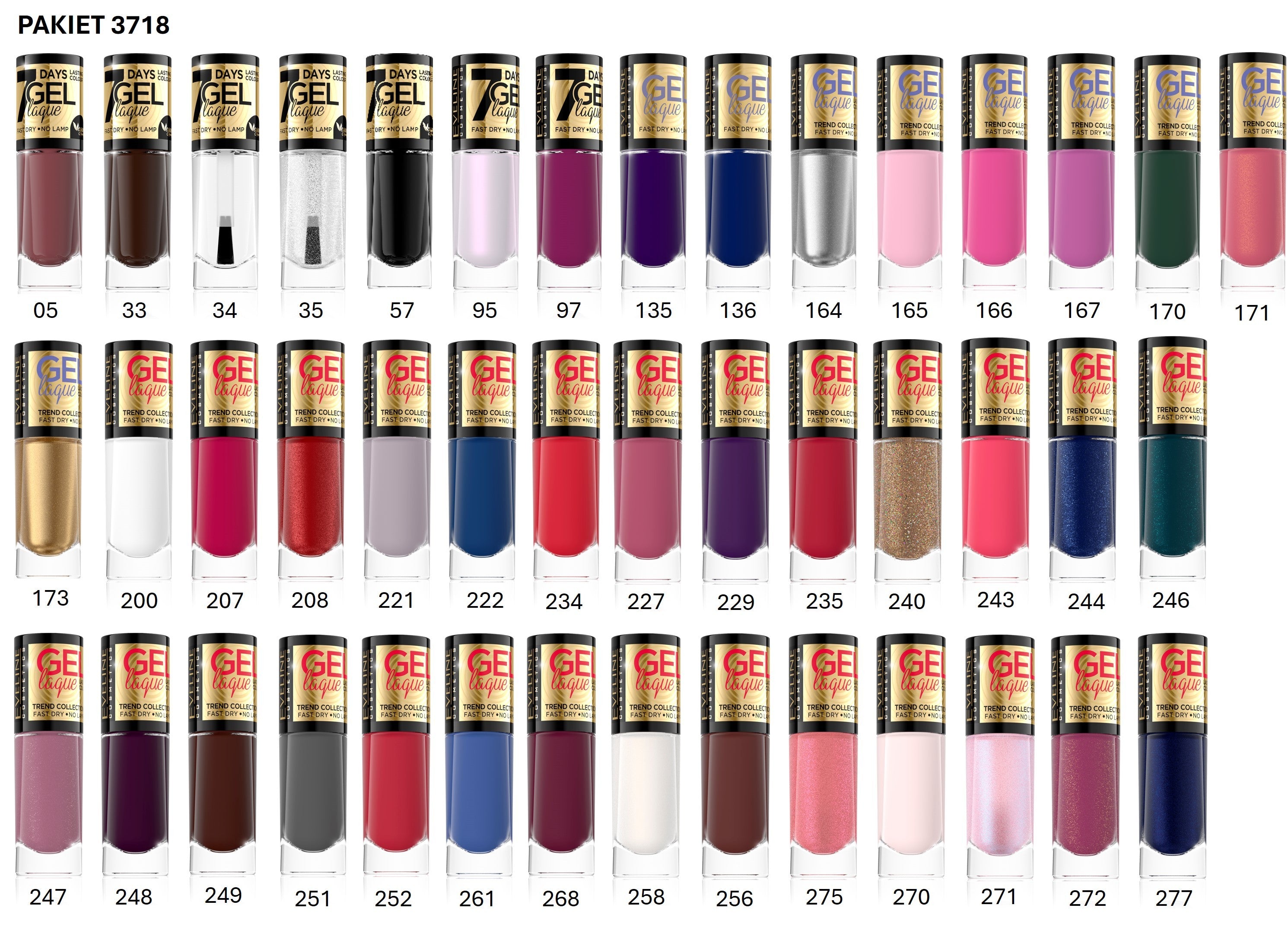 EVELINE SET 3718 Lak.Gel LaQue mix.48 pcs.display | Vaistine1.lt | WestPharmacy.eu