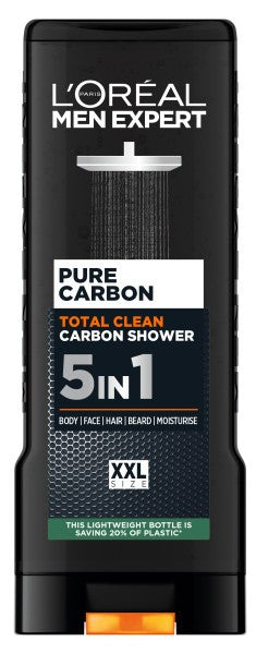 LOREAL Men Expert Pure Carbon 5in1 Shower Gel - 400 ml | Vaistine1.lt | WestPharmacy.eu