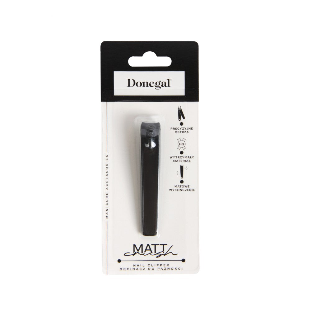 DONEGAL Mat Crush Nail Clipper - matte black (2144). - Vaistine1.lt | WestPharmacy.eu