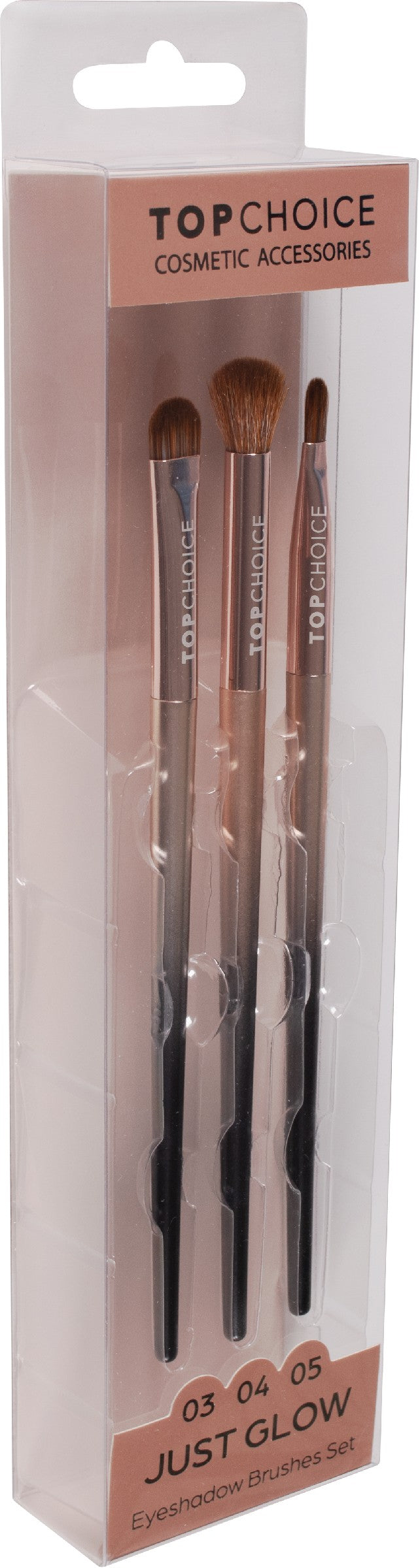 TOP CHOICE Just Glow eye shadow brush 03, 04 and 05 3 pcs | Vaistine1.lt | WestPharmacy.eu