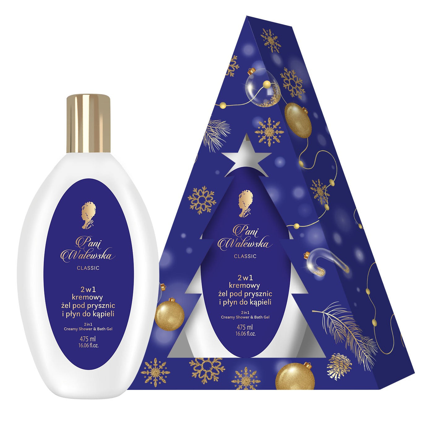 PANI WALEWSKA Christmas Tree 2in1 Cream Shower Gel and Bath Liquid Classic 475 ml | Vaistine1.lt | WestPharmacy.eu