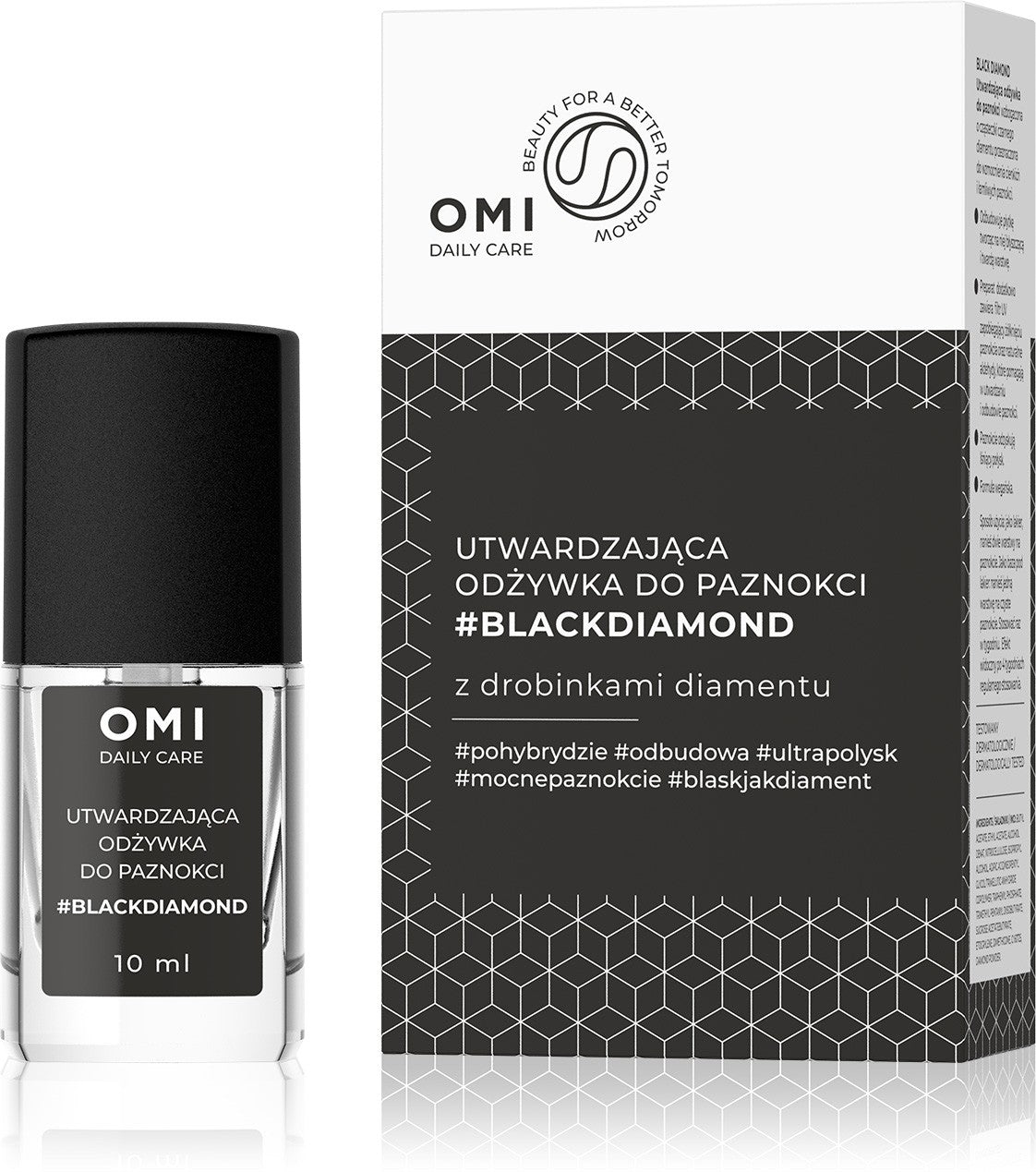 OMI Daily Care Strengthening Nail Conditioner #BLACKDIAMOND with diamond particles 10 ml | Vaistine1.lt | WestPharmacy.eu