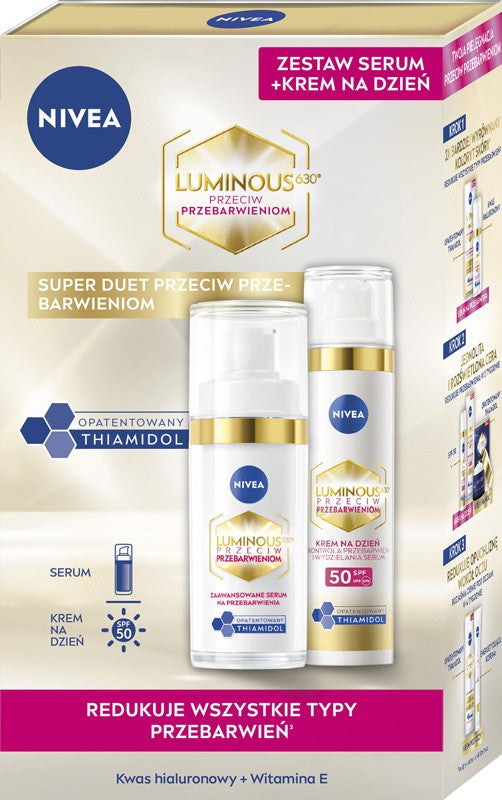 NIVEA CELLULAR LUMINOUS630® Gift Set Day Cream + Serum for hyperpigmentation - Vaistine1.lt | WestPharmacy.eu