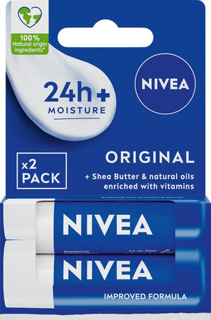 NIVEA Lip Care DUO Protective Lipstick Original 4.8g x2 - Vaistine1.lt | WestPharmacy.eu