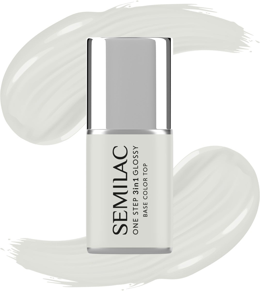 SEMILAC One Step Glossy 3in1 Nail Hybrid Varnish S110 The White 7ml - Vaistine1.lt | WestPharmacy.eu