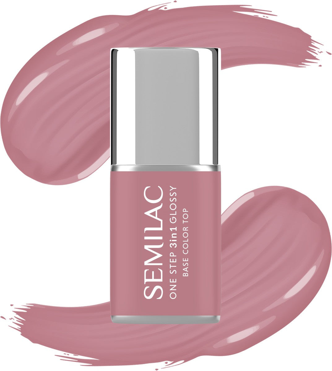 SEMILAC One Step Glossy 3in1 Nail Hybrid Varnish S201 Earth Pink 7 ml. - Vaistine1.lt | WestPharmacy.eu