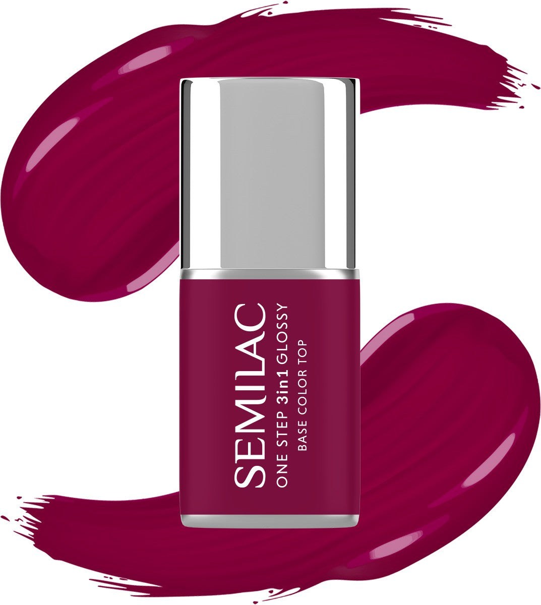SEMILAC One Step Glossy 3in1 Nail Hybrid Varnish S775 Plum Wine 7ml - Vaistine1.lt | WestPharmacy.eu