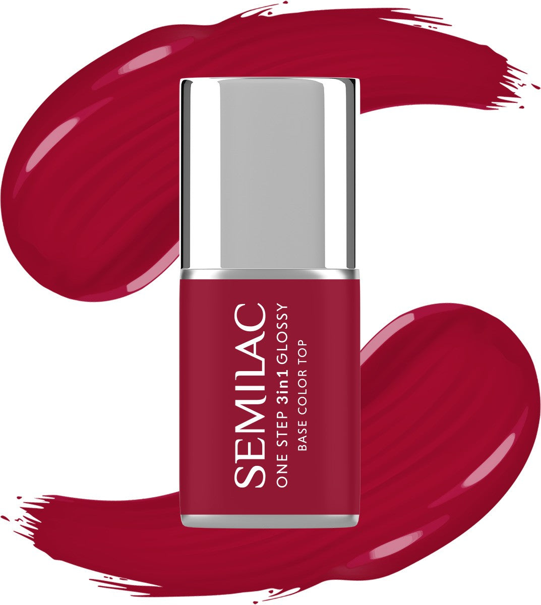 SEMILAC One Step Glossy 3in1 Nail Hybrid Varnish S575 Dark Red 7ml - Vaistine1.lt | WestPharmacy.eu