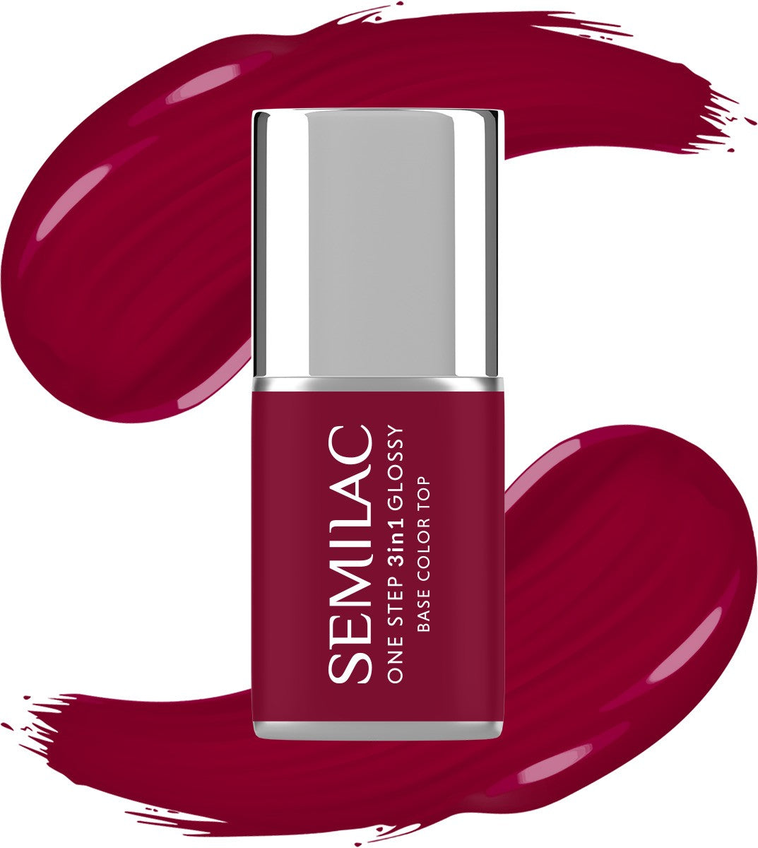 SEMILAC One Step Glossy 3in1 Nail Hybrid Varnish S570 Dark Raspberry 7 ml. - Vaistine1.lt | WestPharmacy.eu