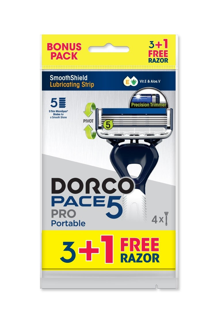 DORCO Pace 5-blade disposable shaving razor 3+1 - Vaistine1.lt | WestPharmacy.eu