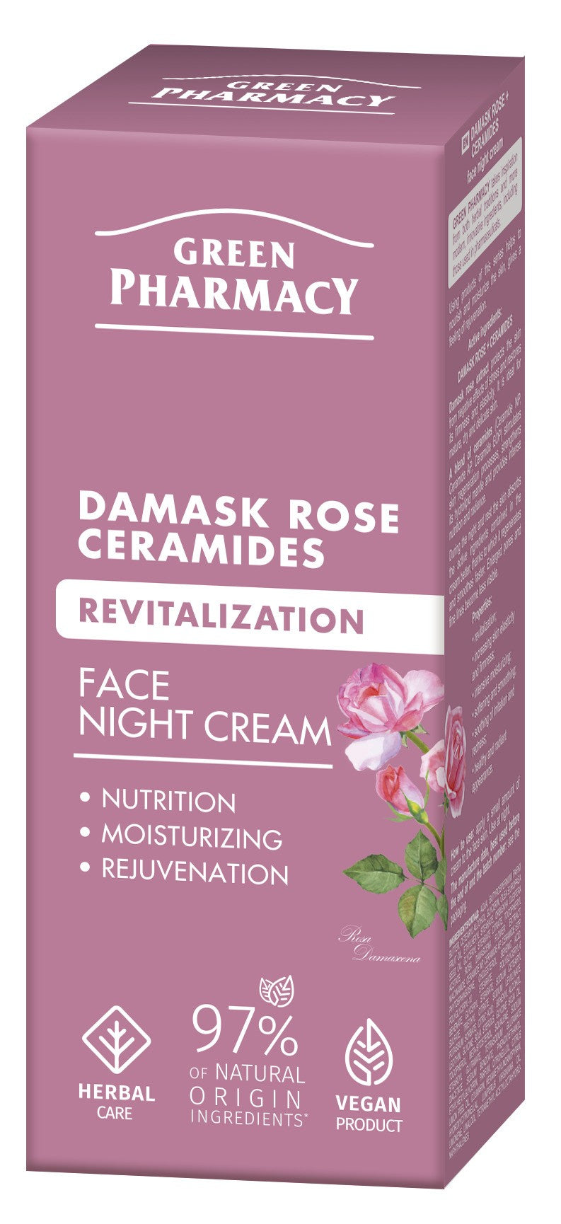 GREEN PHARMACY Damask Rose + Ceramides Revitalizing Night Cream 50 ml. - Vaistine1.lt | WestPharmacy.eu