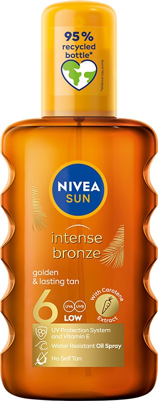 NIVEA SUN Intense Bronze Carotene spray sunscreen oil SPF6 200 ml - Vaistine1.lt | WestPharmacy.eu