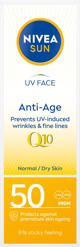 NIVEA Sun Anti-Wrinkle Cream SPF 50+ Age Q10 50 - Vaistine1.lt | WestPharmacy.eu
