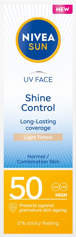 NIVEA SUN Shine Control Mattifying Face Color Cream Light Tinted SPF50 50 ml. - Vaistine1.lt | WestPharmacy.eu