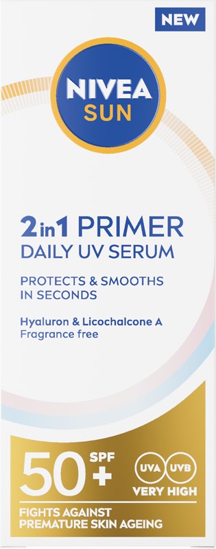 NIVEA SUN Primer Daily UV Face Serum 2-in-1 SPF50 30 ml - Vaistine1.lt | WestPharmacy.eu