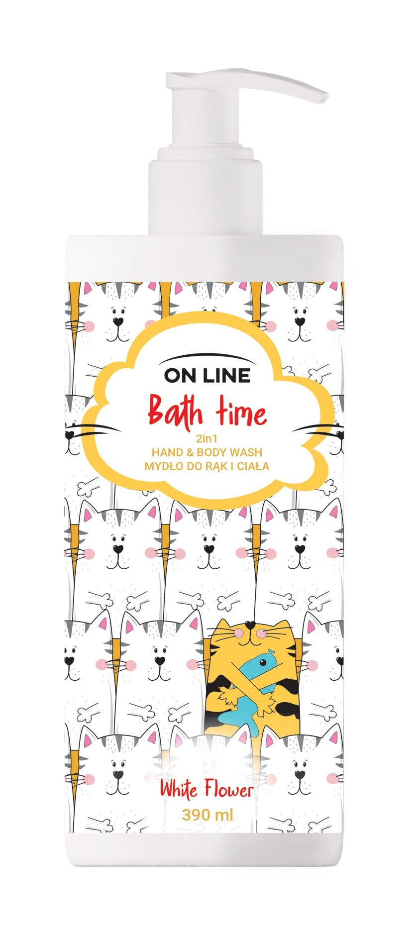 ON LINE Bath Time Hand and Body Soap 2in1 White Flower 390 ml. - Vaistine1.lt | WestPharmacy.eu