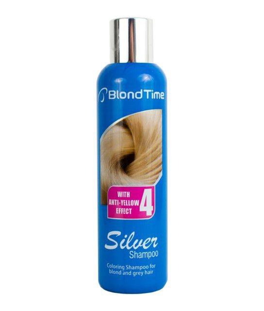 BLOND TIME 4 Silver Tinted Shampoo for Bleached and Grey Hair + Anti-Yellow Effect 200 ml. - Vaistine1.lt | WestPharmacy.eu