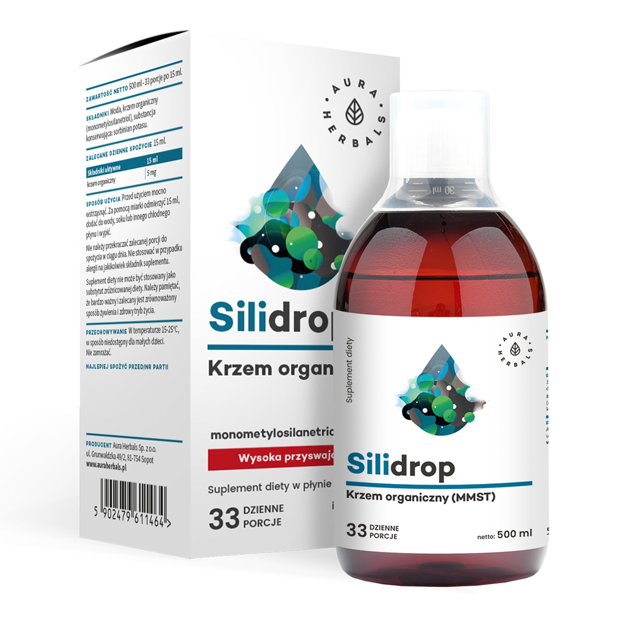AURA HERBALS Silidrop organic silicon (MMST) silicium G5 500 ml. - Vaistine1.lt | WestPharmacy.eu
