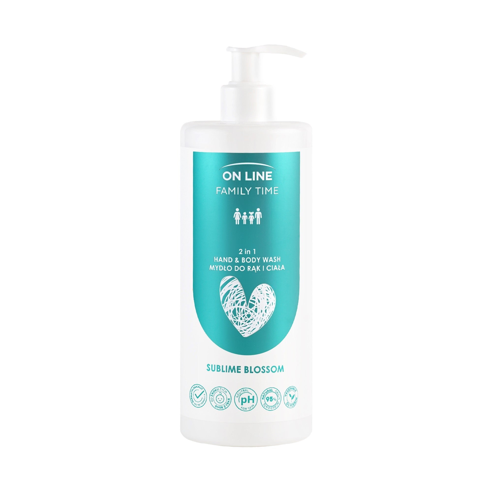 ON LINE Family Time 2-in-1 Hand and Body Soap - Sublime Blossom 500 ml. - Vaistine1.lt | WestPharmacy.eu