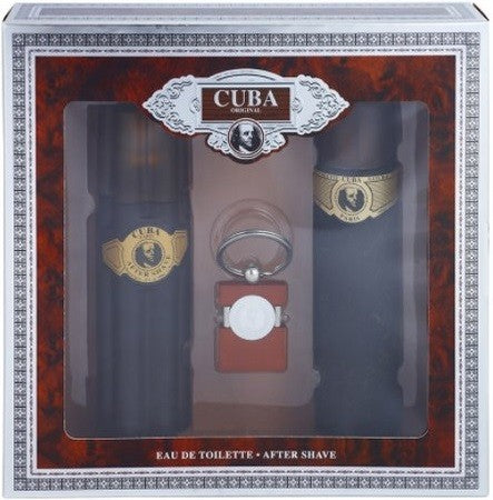 CUBA Gold Men's Set Cuba Gold Eau de Toilette 100 ml + Cuba Gold Aftershave 100 ml + Keychain - Vaistine1.lt | WestPharmacy.eu