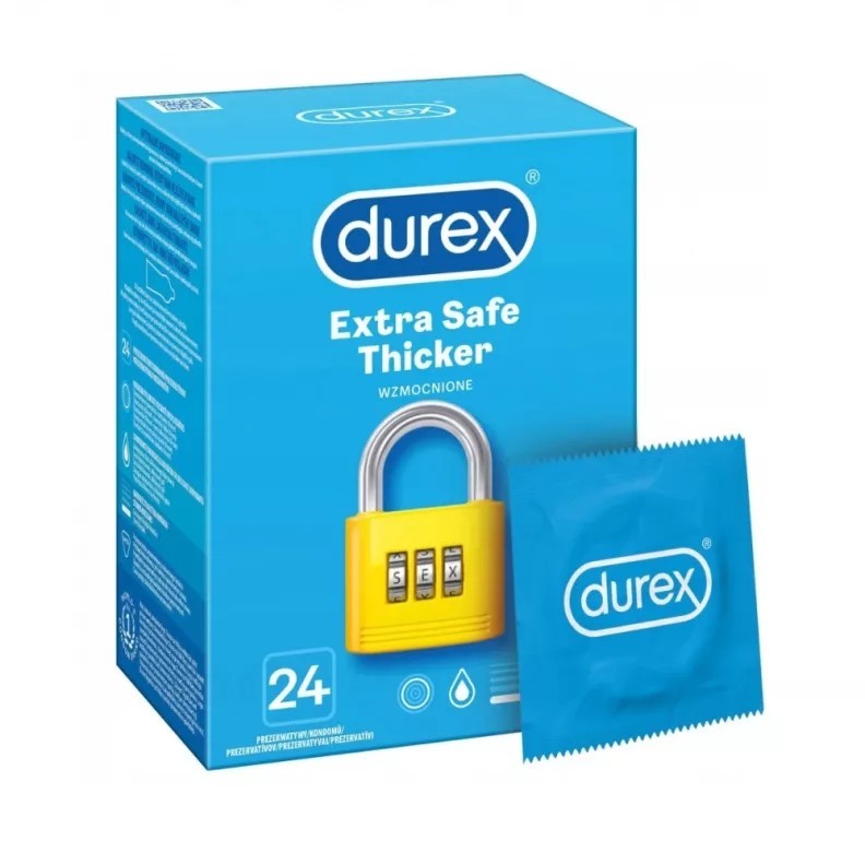 DUREX Extra Safe Condoms Enhanced with Increased Lubricant 24 pieces - Vaistine1.lt | WestPharmacy.eu