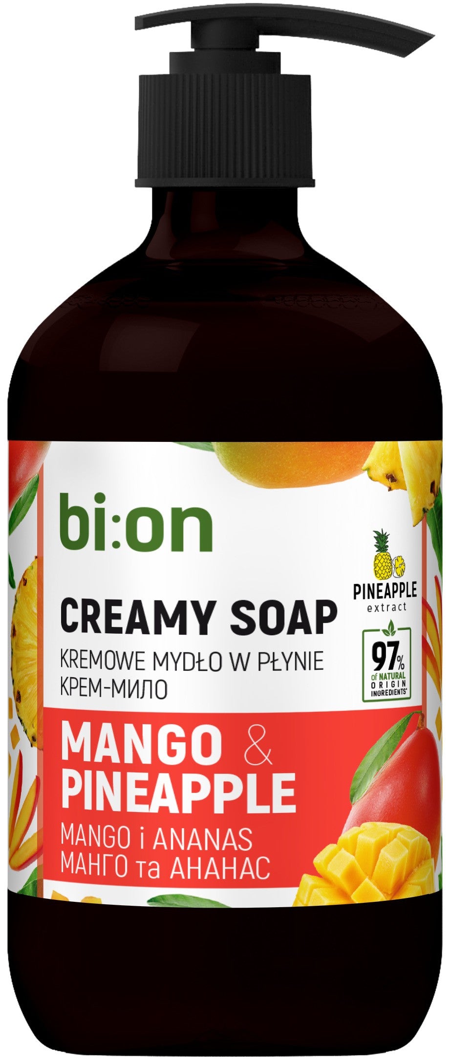 BIO NATURELL Creamy liquid soap with pump Mango and Pineapple 473 ml - Vaistine1.lt | WestPharmacy.eu