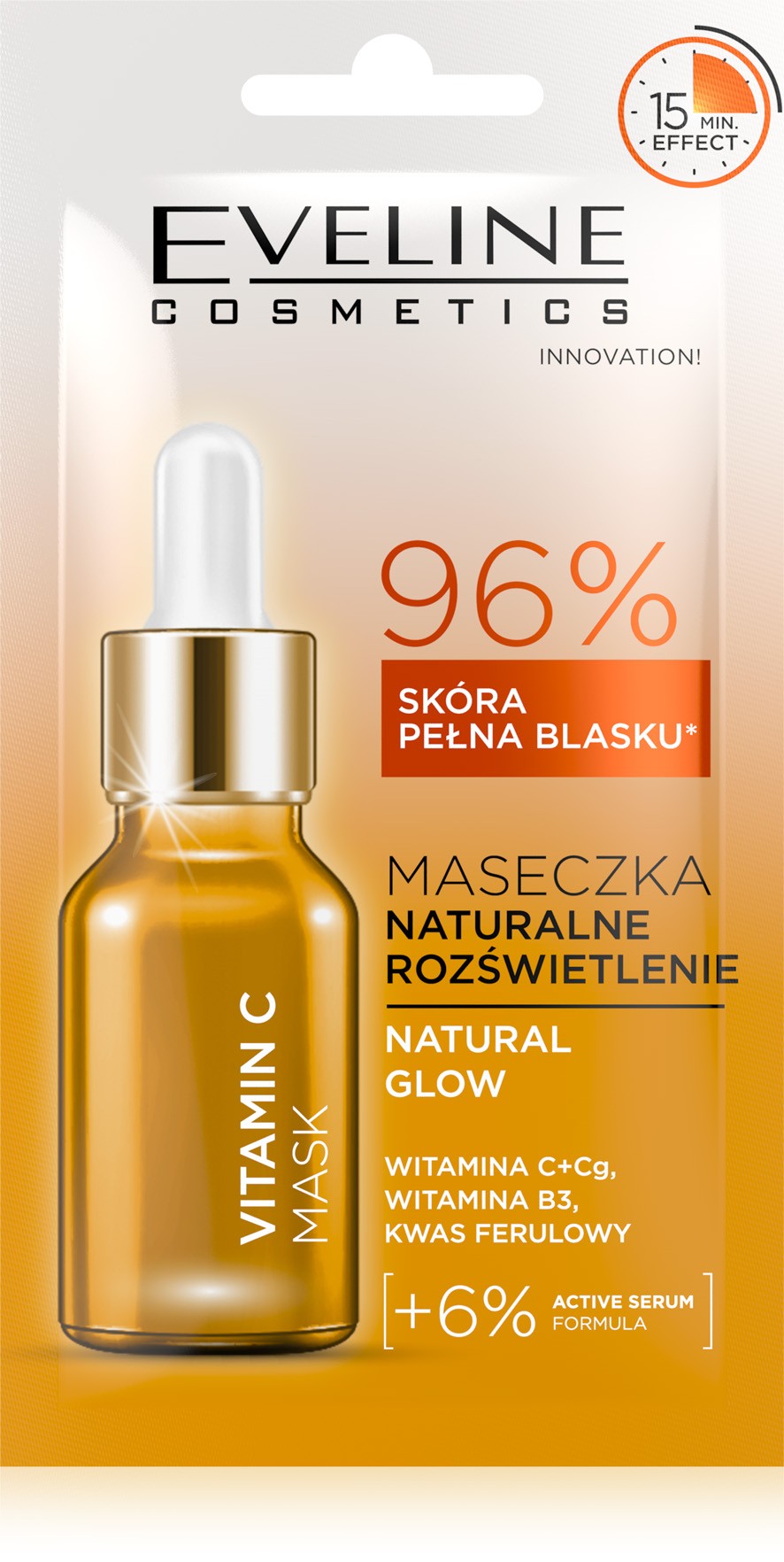 EVELINE Face Mask Natural Illumination - Vitamin C 8 ml. - Vaistine1.lt | WestPharmacy.eu