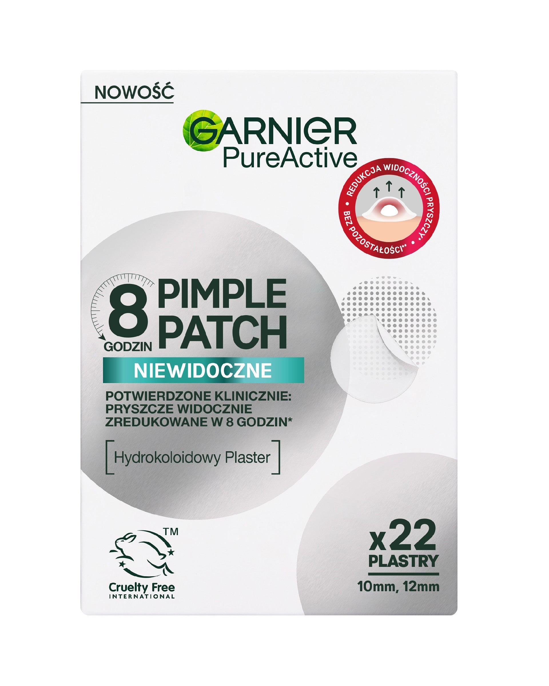 GARNIER Pure Active Hydrocolloid Patches for Imperfections - Invisible 1 pack (22 pieces) | Vaistine1.lt | WestPharmacy.eu