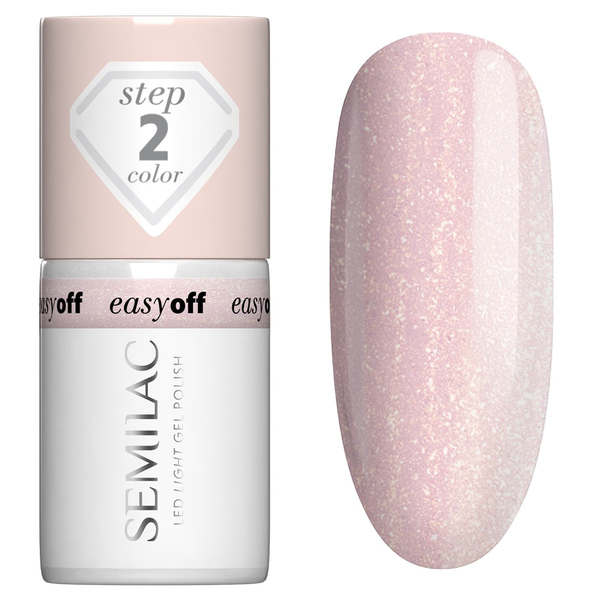 SEMILAC Easy Off Hybrid Nail Polish Led Light Glazed Milk 7 ml | Vaistine1.lt | WestPharmacy.eu