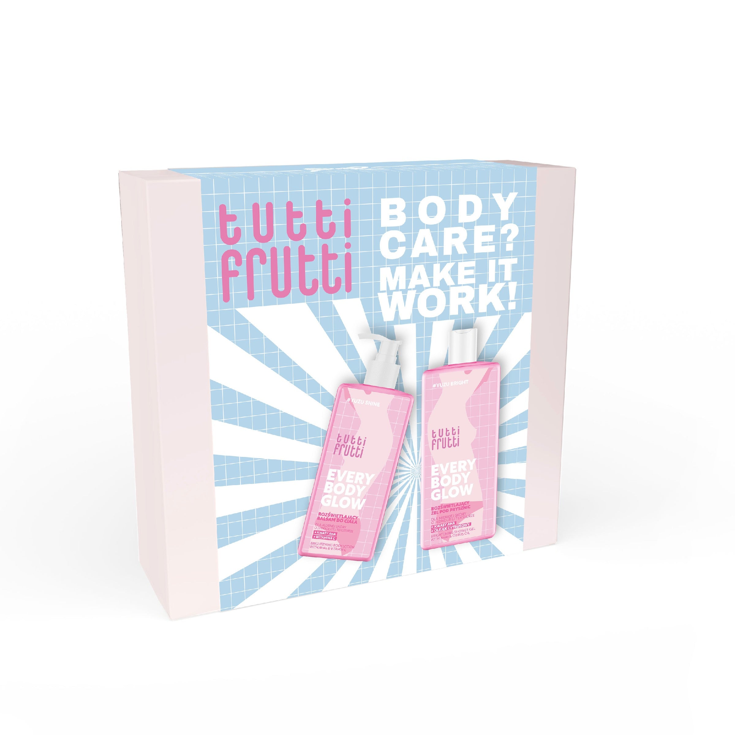 TUTTI FRUTTI Everybody Glow Gift Set (400 ml shower gel + 250 ml body lotion) | Vaistine1.lt | WestPharmacy.eu