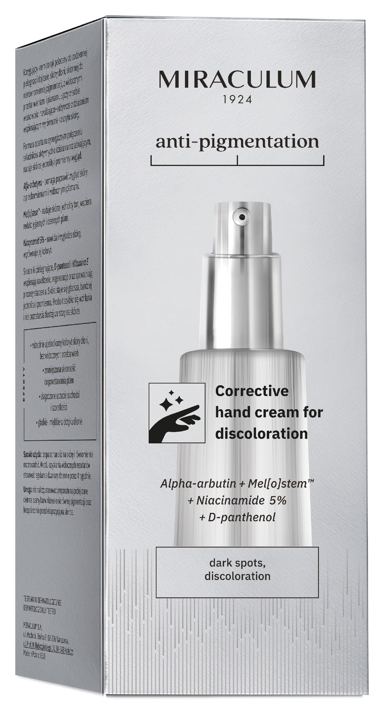 MIRACULUM Anti-Pigmentation Hand Cream for correcting discoloration | Vaistine1.lt | WestPharmacy.eu