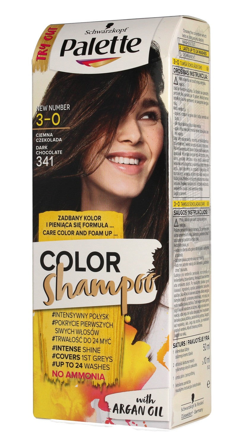 Palette Color Shampoo Coloring Shampoo No. 3-0 (341) Dark Chocolate 1op. | Vaistine1.lt | WestPharmacy.eu